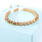18k Gold | Crystal Pave Ball Bracelet | White