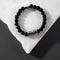 Silver Crown | Matte Black Agate | Kingdom Bead Bracelet | Engravable