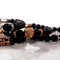 18k Rose Gold Lion | Matte Black Agate | Kingdom Bead Bracelet | Engravable