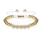 18k Gold | Crystal Pave Ball Bracelet | White