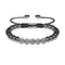Gunmetal | Crystal Pave Ball Bracelet| Black