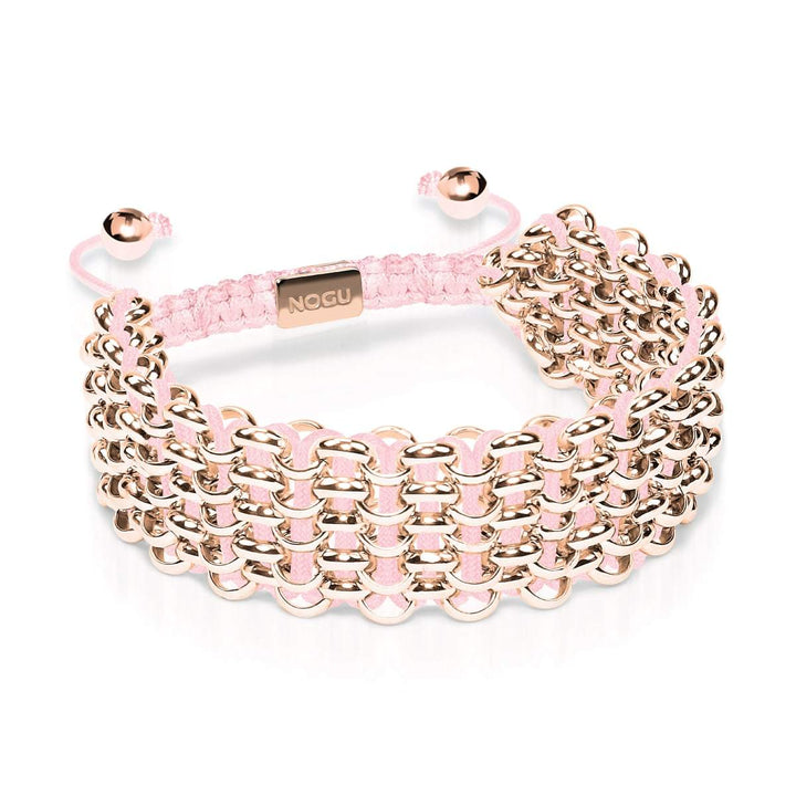 Supreme Kismet Links Bracelet | 18k Rose Gold | Pink | Deluxe | Engravable