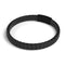 Gunmetal | Black Leather Engravable Bracelet | Thin