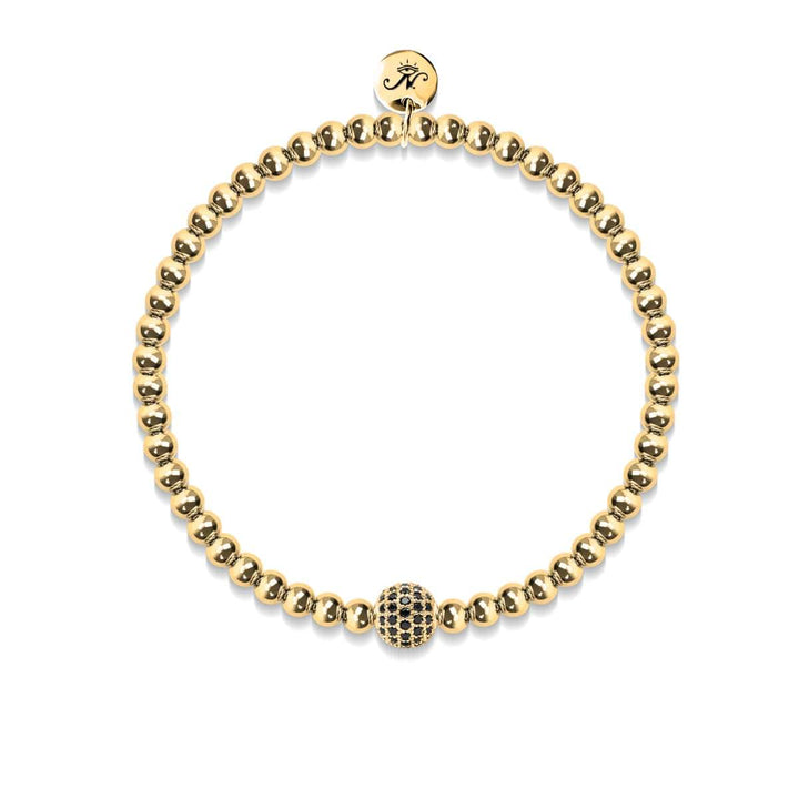 Charismatic | 18k Gold | Black Cubic Zirconia Crystals | Expression Bracelet