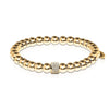 Mesmerizing | 18k Gold | Crystal Pave Expression Bracelet | Engravable