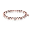Mesmerizing | 18k Rose Gold | Crystal Pave Expression Bracelet | Engravable