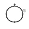 Glamorous | Gunmetal | Black Cubic Zirconia Crystals | Expression Bracelet | Engravable