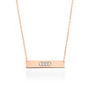 Minimalist Bar | 18k Rose Gold | Necklace | Engravable