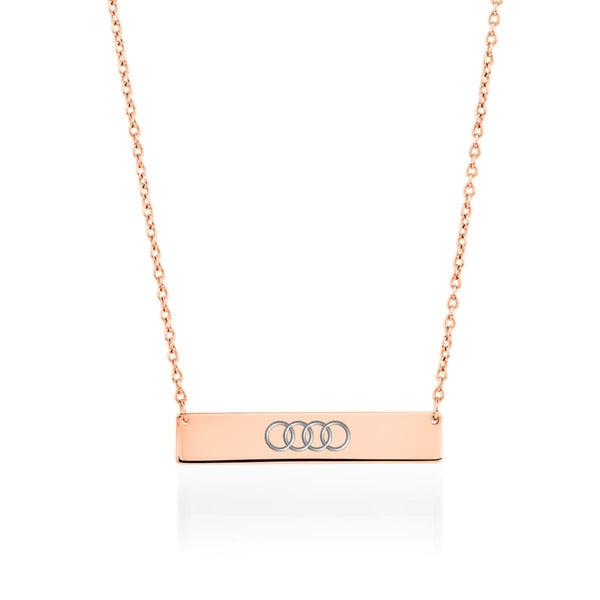 Minimalist Bar | 18k Rose Gold | Necklace | Engravable