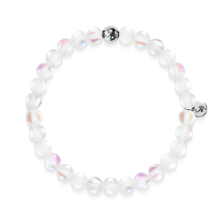 White | .925 Sterling Silver | Mermaid Glass Bead Bracelet