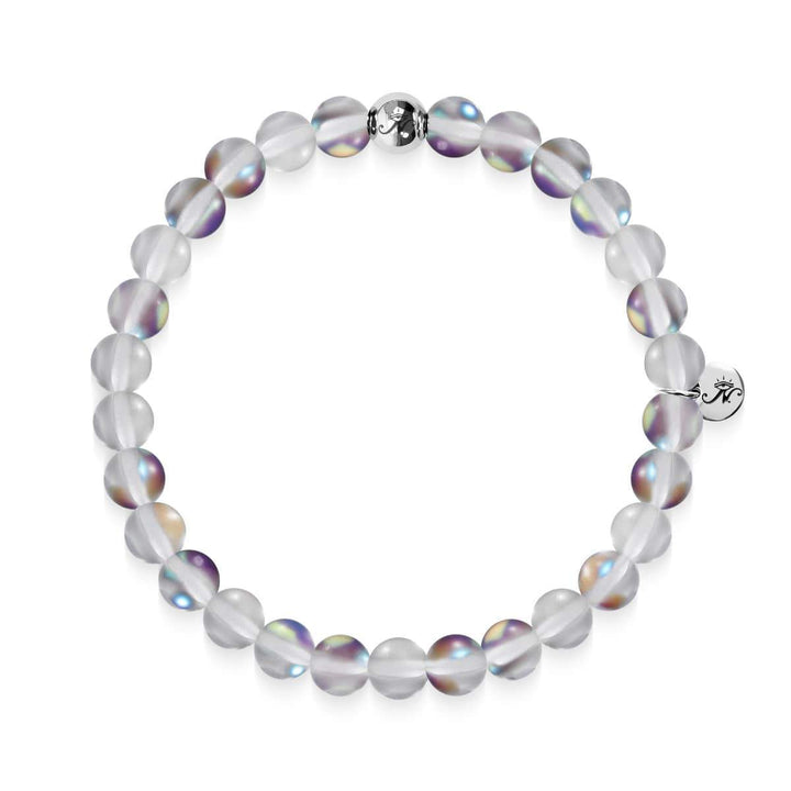 Grey | .925 Sterling Silver | Mermaid Glass Bead Bracelet